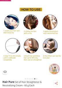 Hair Pure Straightener Cream Set pack of 3