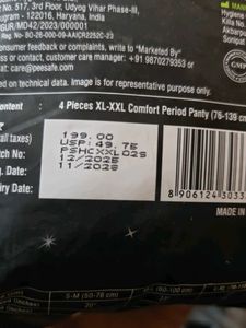Pee Safe Comfort Period Panty - XL/XXL