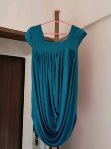 Teal Top with Floral Detail