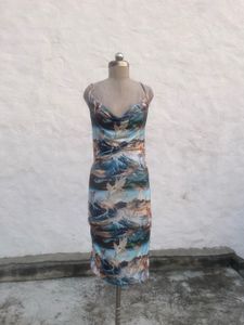 Artistic Print Mini Dress