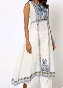 Avaasa Printed Off-White A-Line Kurta – XS