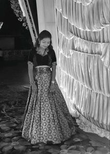 Teal Blue Brocade Lehenga Set