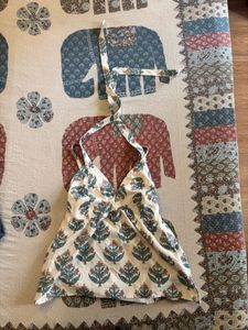 halter kurti with straps