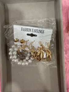 Combo of 5 Gold Tone Necklace &amp; Earring Set