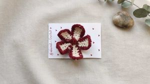 Handmade Crochet Flower Hair Clip
