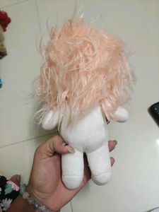 Cute Plush Doll with Pink Hair