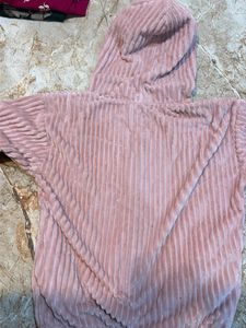 Cozy Ribbed Pink Hoodie