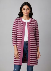 Striped Knit Cardigan