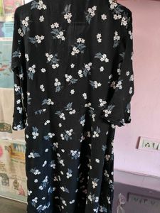 Black Floral Printed Dress