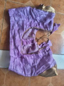Purple Saree with Embellishments blauz