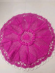 Handmade Crochet Thalposh/Doily With Pearls