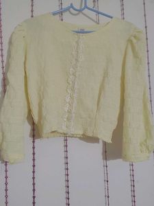 Chic Puff Sleeve Textured Blouse