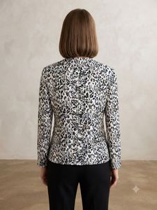Leopard Print Zip-Up Jacket