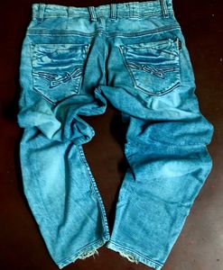 y2k fashion Blue Washed Denim Jeans