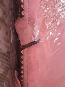 Elegant Pink Sequin Embellished saari