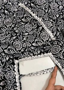 Floral Print black kurti