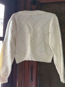 Cute Cream Embroidered Cardigan