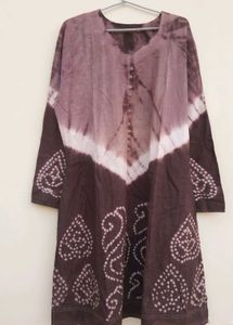cotton bandhej kurta