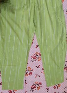 Lime Green Patterned Pants