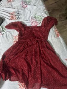 Chic Red Polka Dot Mini Dress