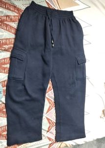 Navy Blue Cargo Sweatpants