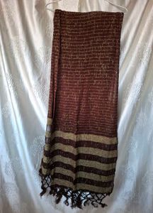 Brown Striped scarf/dupatta