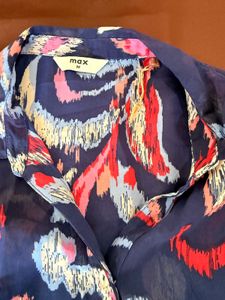 Boho Floral Print Button-Up Shirt