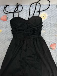 Black Ruched classy dress