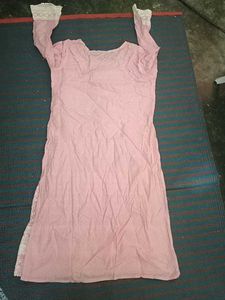 Elegant Pink Chikankari Kurta