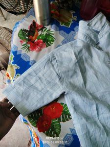 Men's Light Blue Checkered Shirt
