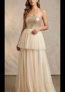 Sparkling Sequin Strapless Gown