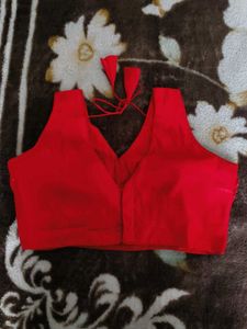 Red Readymade Saree Blouse