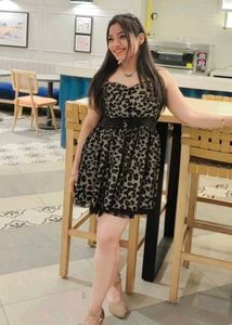 Stylish Leopard Print Mini Dress