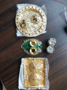 Decorative Pooja Thali Set