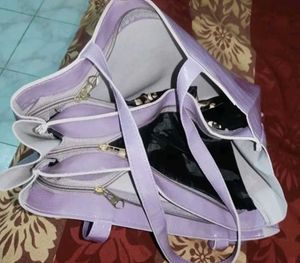 lavender tote bag croc pattern
