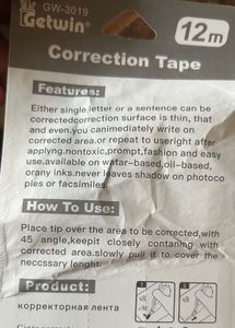 Getwin Correction Tape 12m Pink