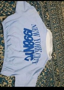 Blue "New York City 1998" Crop Top
