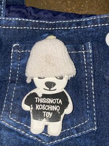 Cute Denim Overalls with Bear Patch