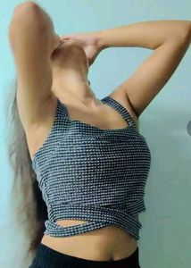 Silver Crop Top
