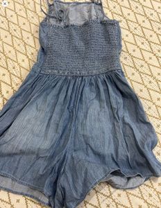 Denim Blue mini jumpsuit