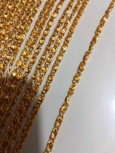 Gold plated chain set of 9