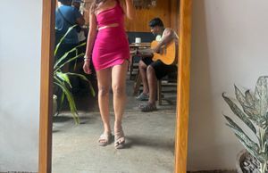Hot Pink One-Shoulder Cut-Out Dress
