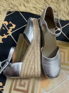 Silver Wedge Heels