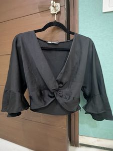 *discounted*Chic Black Crop Top from Zara