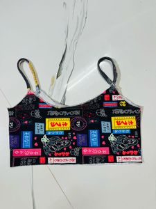 Japanese Print Crop Top