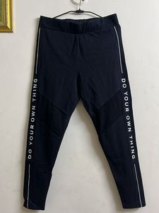 Black Athleisure Pants with "Do Your Own Thing"