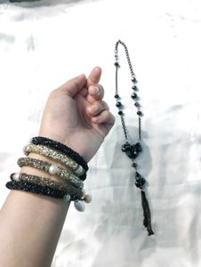 Beaded Bracelet &amp; Necklace Set