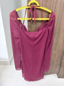 Maroon Glitter Dress