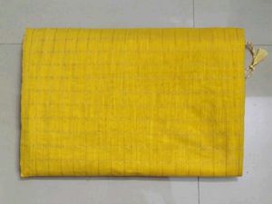Yellow Saree with Tassels