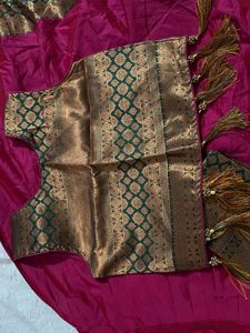 Elegant Pink &amp; Green traditional wear set